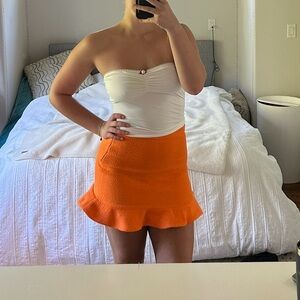 ZARA Orange Skirt with Flare